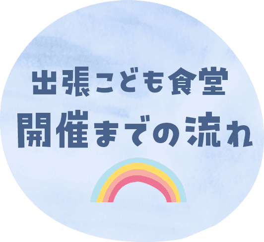 出張こども食堂　開催までの流れ