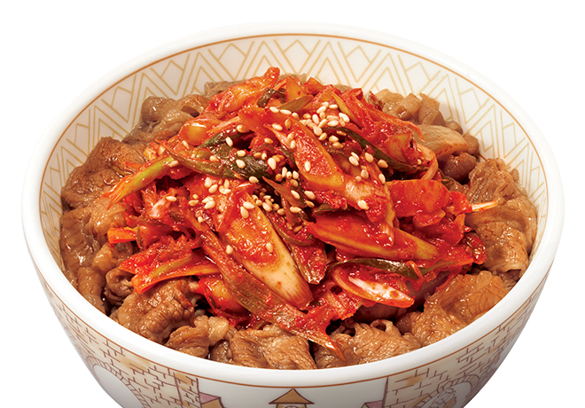 image of Gyudon with Leek Kimchi（Korean Chili Pickle）