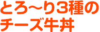 とろ〜り3種のチーズ牛丼