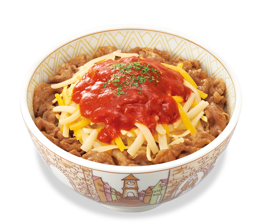 トマトチーズ牛丼