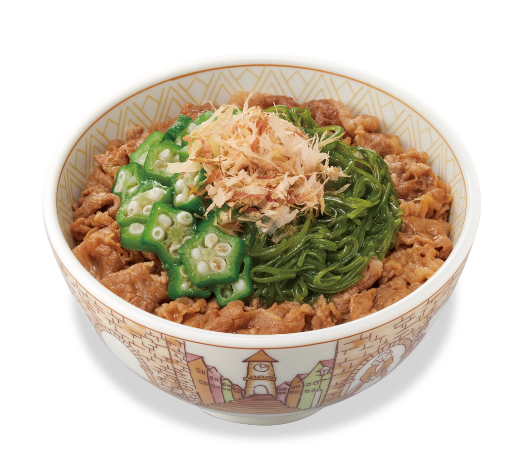 めかぶオクラ牛丼