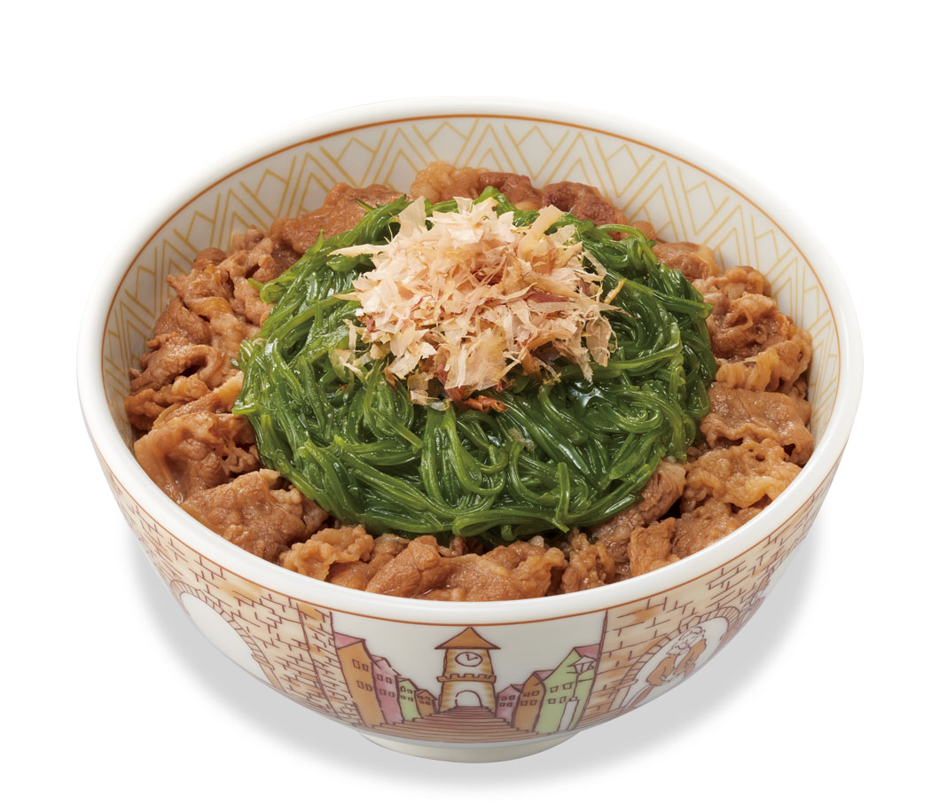 たっぷりめかぶ牛丼