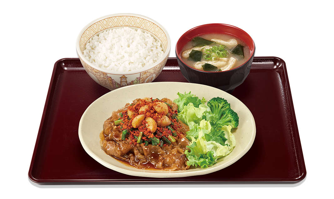 トリプルニンニク牛カルビ焼肉定食