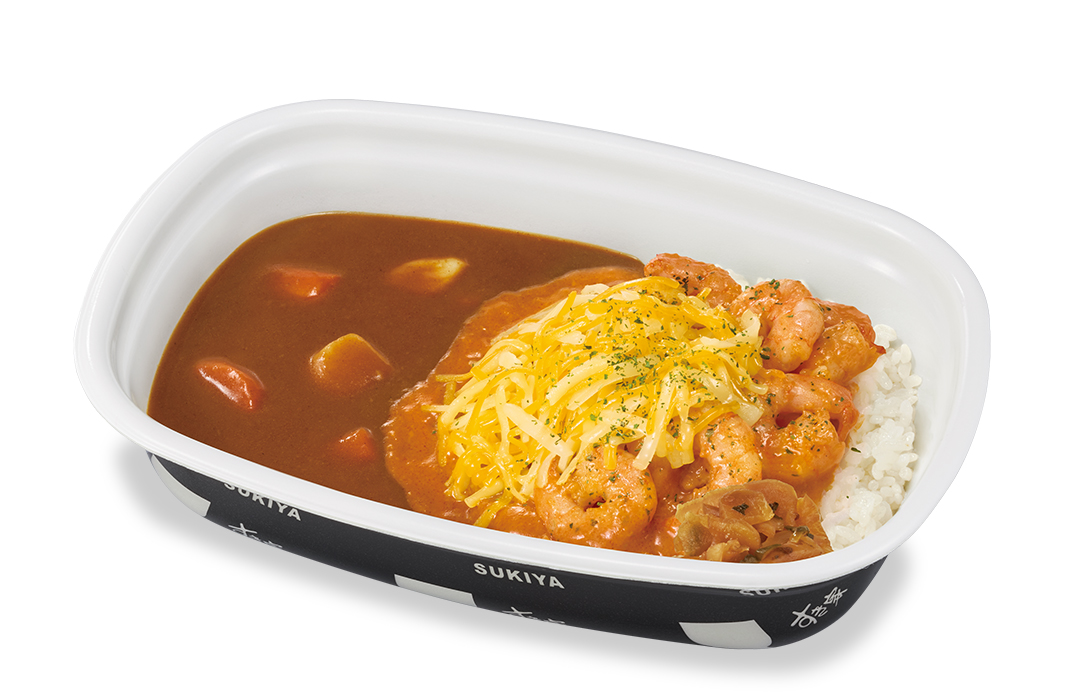 チーズぷりぷりエビのビスクソースカレー