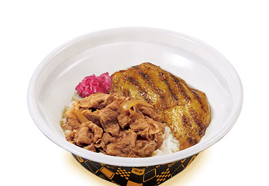炭火焼きほろほろチキン牛丼