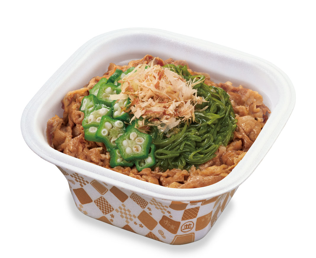 めかぶオクラ牛丼