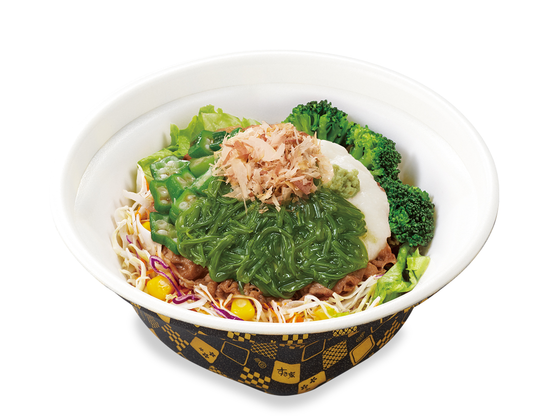 山かけめかぶオクラ牛丼ライト