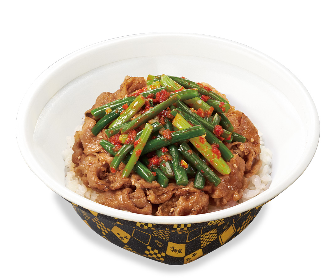 ニンニクの芽牛カルビ焼肉丼