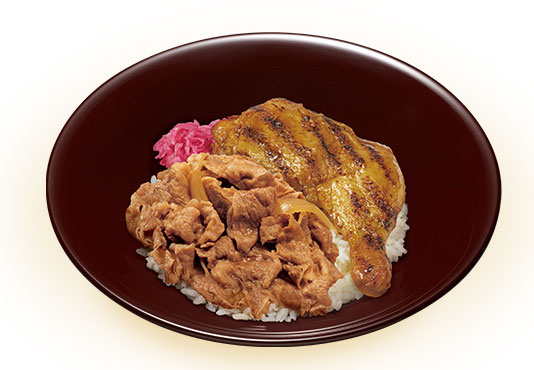 炭火焼きほろほろチキン牛丼