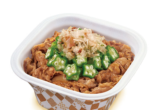 かつぶしオクラ牛丼